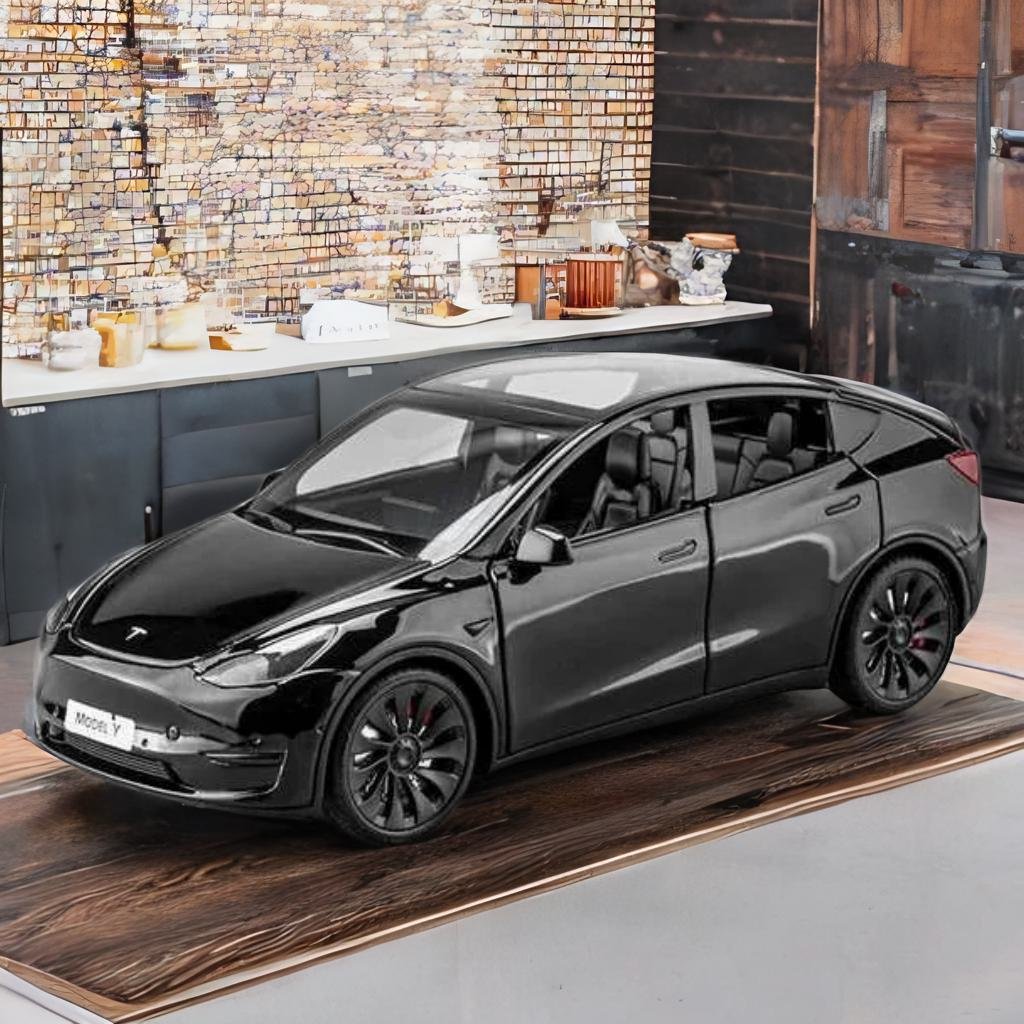 1:24 Tesla Model Y Diecast Car Scale Metal Vehicle Collectibles